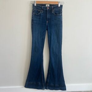 Alice + Olivia Dark Blue Flare Bell Bottom Jeans High Waisted Work Office Career